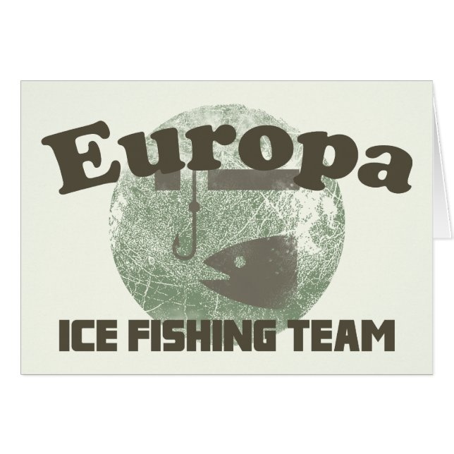 Cartão Equipe da pesca do gelo do Europa (Frente Horizontal)