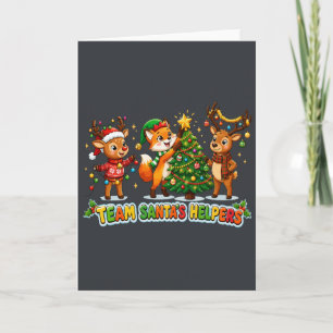 Cartão Equipe de Ajudantes do Papai Noel Natal