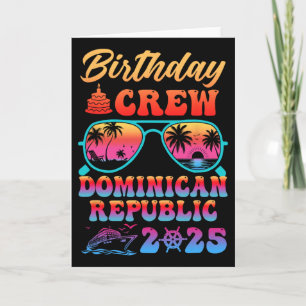 Cartão Equipe de Aniversário da República Dominicana Féri