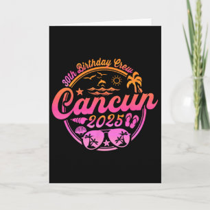Cartão Equipe de Aniversário de 30 anos de Cancun 2025 Fé