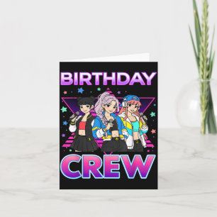 Cartão Equipe de Aniversário Time K pop Crianças Bday Gar