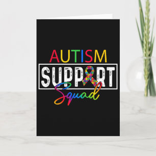 Cartão Equipe de Apoio ao Autismo Conscientização Grupo F