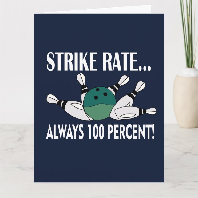 Cartão Equipe de Ataque Bola do Pino de Boliche Saudações (Frente)