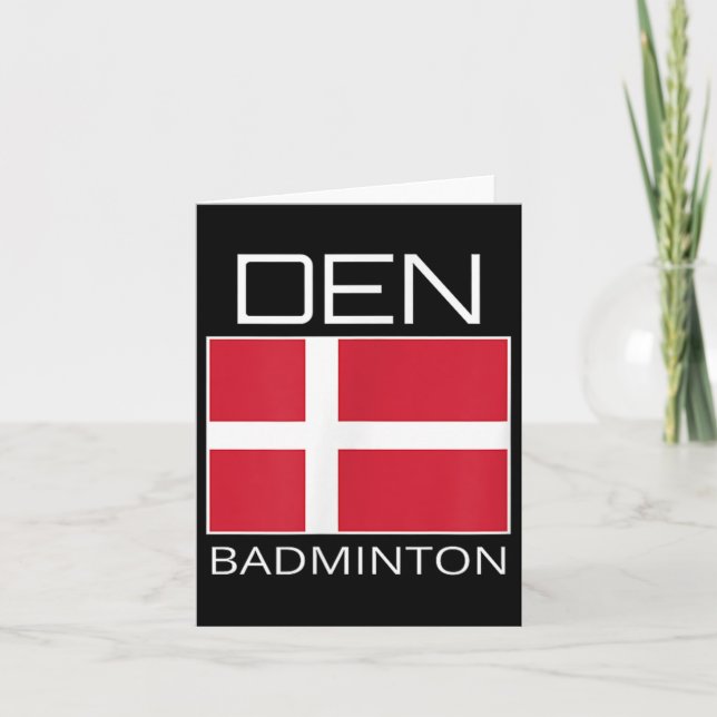 Cartão Equipe de Badminton da Dinamarca Atleta Dinamarquê (Frente)