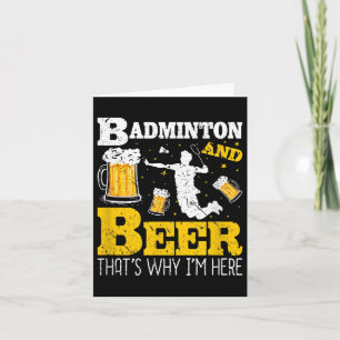 Cartão Equipe de Badminton de Bebida de Cerveja