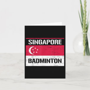 Cartão Equipe de Badminton de Singapura Badminton