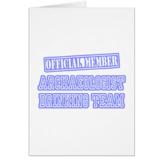 Cartão Equipe de Bebendo Arqueologista