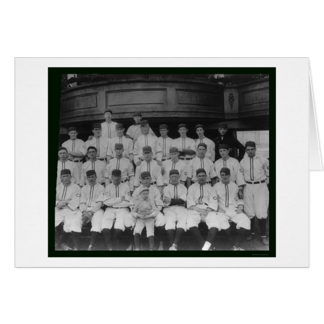Cartão Equipe de beisebol da Cincinnati Reds 1910 (Frente Horizontal)