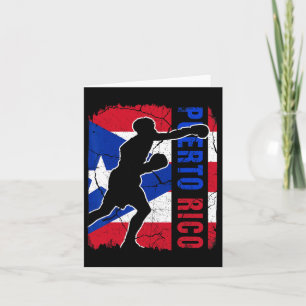 Cartão Equipe de Boxing Porto Rico Bandeira Boxing G