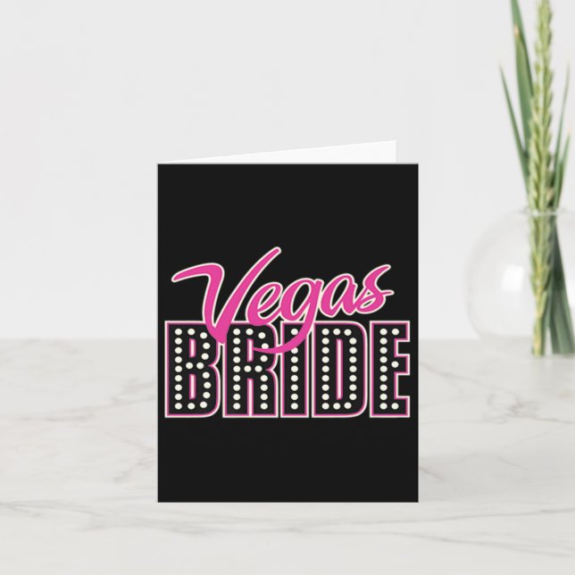 Cartão Equipe de Bridesmaids Node Groom Bride Vegas Bride (Frente)