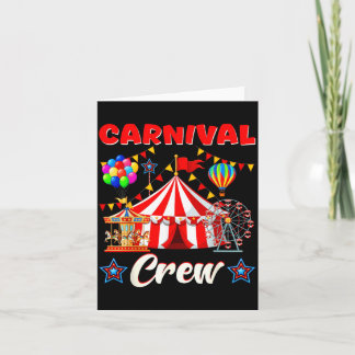 Cartão Equipe de Carnaval Roupa Divertida de Funcionário