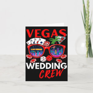 Cartão Equipe de casamento engraçada de vegas 2026 desped