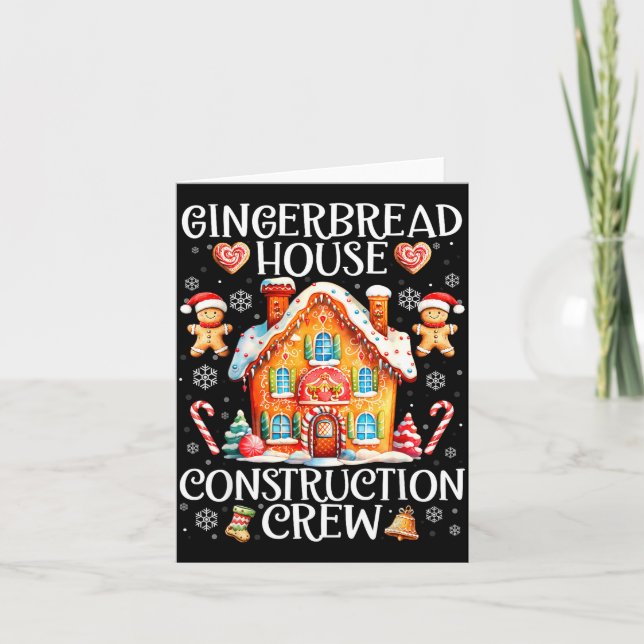 Cartão Equipe de Construção de Casa de Gingerbread Assand (Frente)