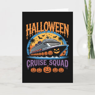 Cartão Equipe de Cruzeiro de Halloween Grupo de Viagem As