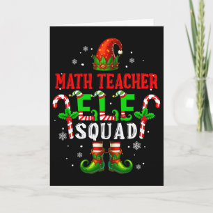 Cartão Equipe de Elfo Professor de Matemática Xmas Chapéu