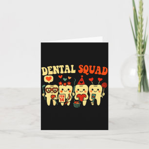 Cartão Equipe de enfermeira dentária dia dos namorados de