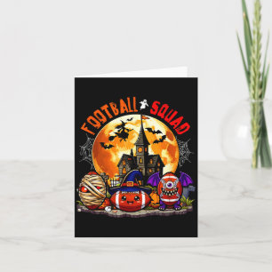 Cartão Equipe de futebol Halloween três equipamentos de t
