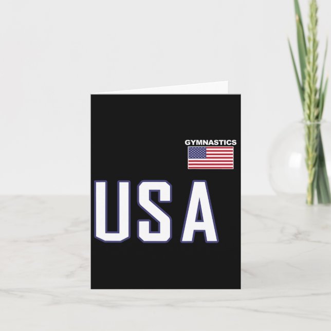 Cartão Equipe de ginástica da Sinalizador dos Estados Uni (Frente)