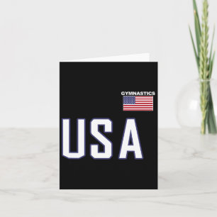 Cartão Equipe de ginástica da Sinalizador dos Estados Uni
