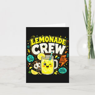Cartão Equipe de limonada engraçada crianças fofas barrac