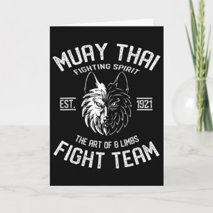 Cartão Equipe de Luta Muay Thai Wolf - Nak Muay, Kickboxi