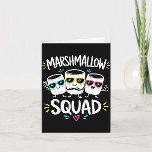 Cartão Equipe de marshmallow acampamento familiar