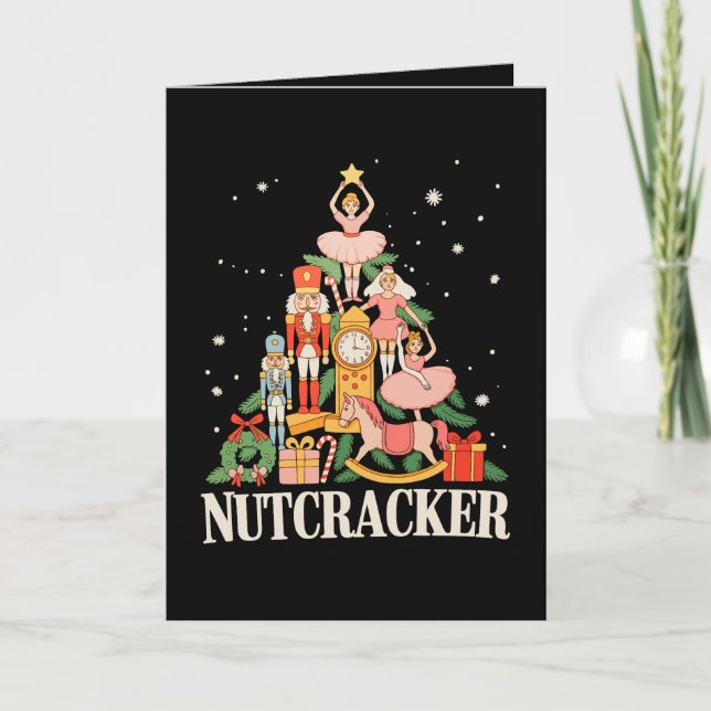 Cartão Equipe de Nutcracker de Natal Ballet Dança Xmas (Frente)