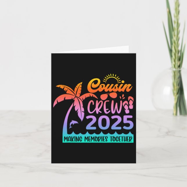 Cartão Equipe de Primo Engraçado 2025 Criando Memórias de (Frente)