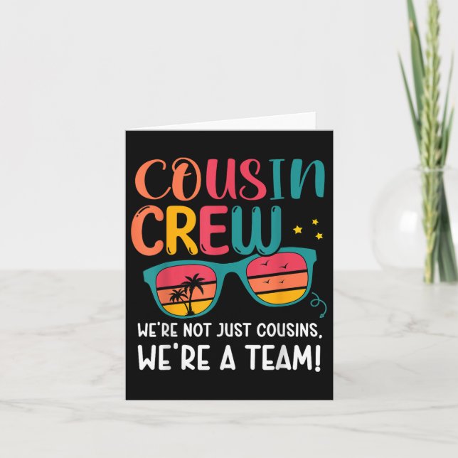 Cartão Equipe de Primos 2025 Reunião Familiar Fazendo Mem (Frente)