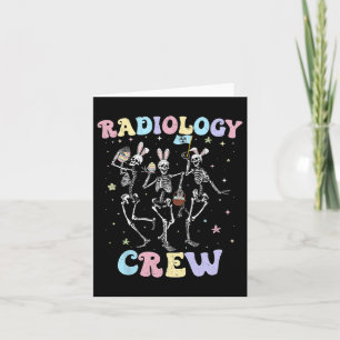 Cartão Equipe de Radiologia do Esqueleto Dançante no Dia