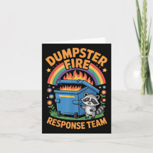 Cartão Equipe de resposta a incêndios de Dumpster