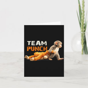 Cartão Equipe de soco de macaco bebê soca amante de anima