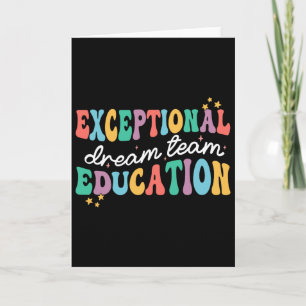 Cartão Equipe de Sonho de Educação Excepcional Sped Ese P