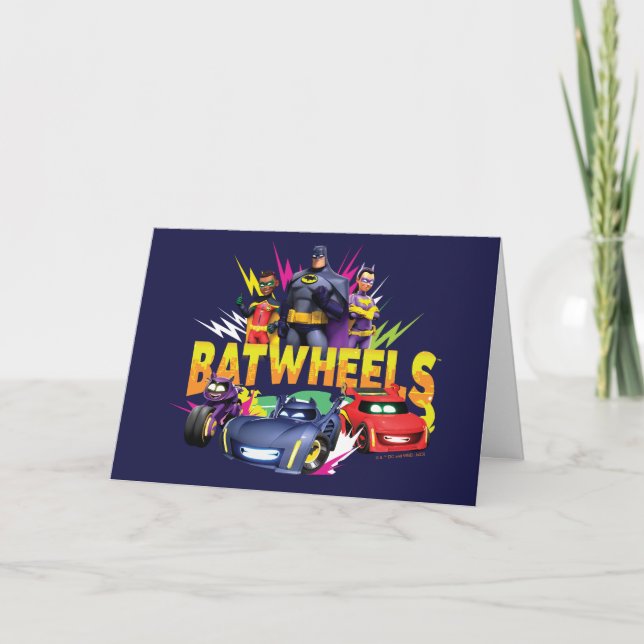 Cartão Equipe de super-heróis BatWheels™ (Frente)