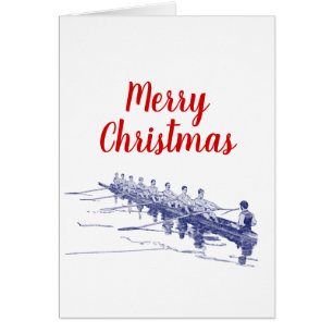 Cartão Equipe de Tripulação de Remadores Azuis Desporti