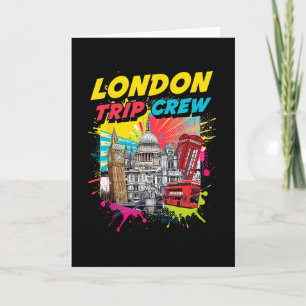 Cartão Equipe de Viagem a Londres Inglaterra Férias Torre