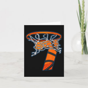 Cartão Equipe Divertida de Basquete Esportista Fã com 7 A