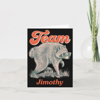 Cartão Equipe do Lixo Engraçado do Guaxinim Jimothy Mascu