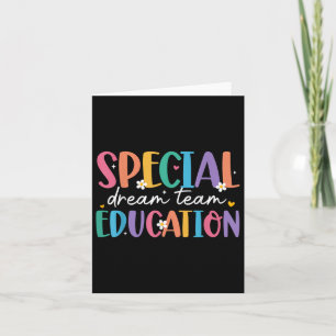 Cartão Equipe Especial De Sonho De Educação De Volta À Es