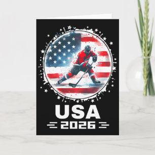 Cartão Equipe EUA 2026 Estados Unidos Bandeira Americana 