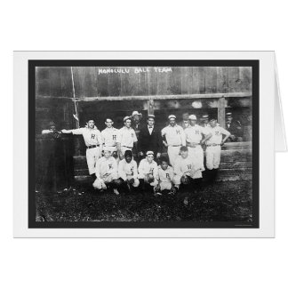 Cartão Equipe Honolulu de Baseball em 1910