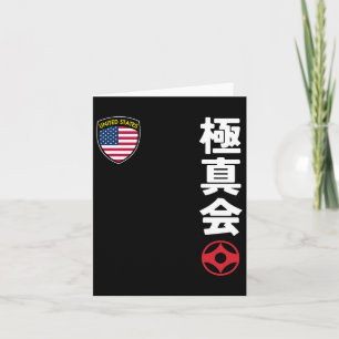 Cartão Equipe Karate Kyokushinkai Usa Kanji Japonês Marti