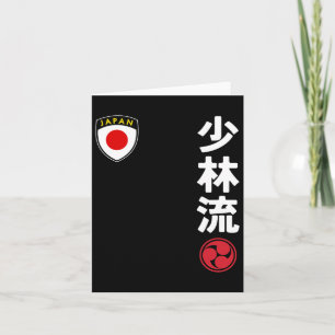 Cartão Equipe Karate Shorin Ryu Japão Sinalizador japonês