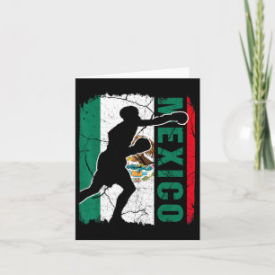 Cartão Equipe mexicana de boxe México Sinalizador Luvas d