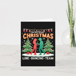 Cartão Equipe Oficial de dança da linha de natal Engraçad