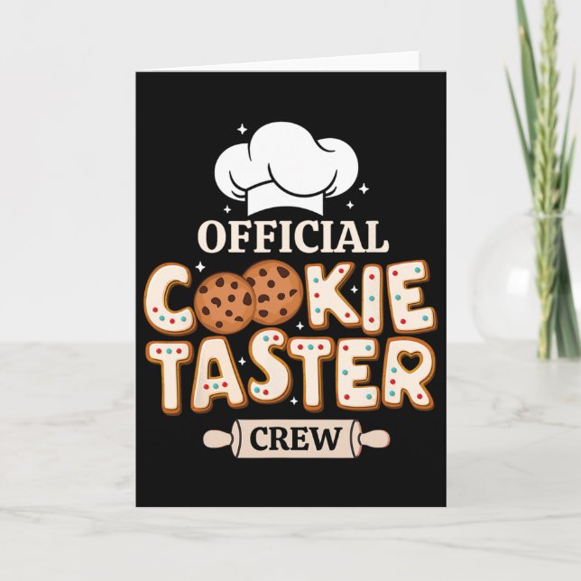 Cartão Equipe Oficial de Provadores de Cookies Engraçada  (Frente)