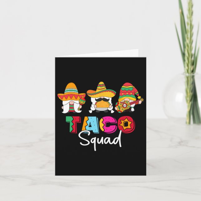 Cartão Equipe Taco Cinco De Mayo Divertido Comida Mexican (Frente)