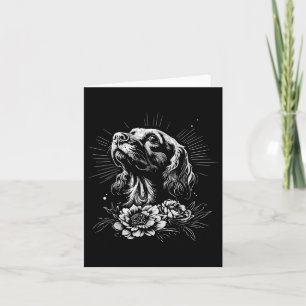 Cartão Er Spaniel Dog Lover Style Tattoo