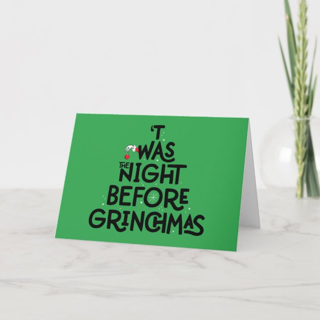 Cartão Era a Noite Antes do Grinchmas (Frente)