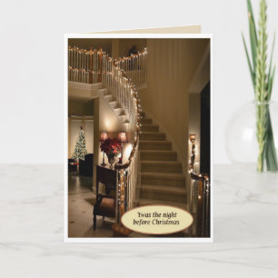 Cartão "Era a noite antes do Natal" com envelope